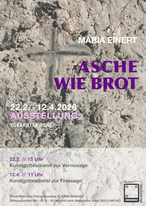 Plakat zur Kunstausstellung mit Bildern von Maria Einert in der Eckardtskirche