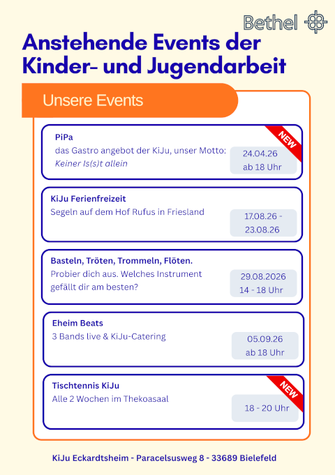 �bersicht der Angebote der KiJu Eckardtsheim