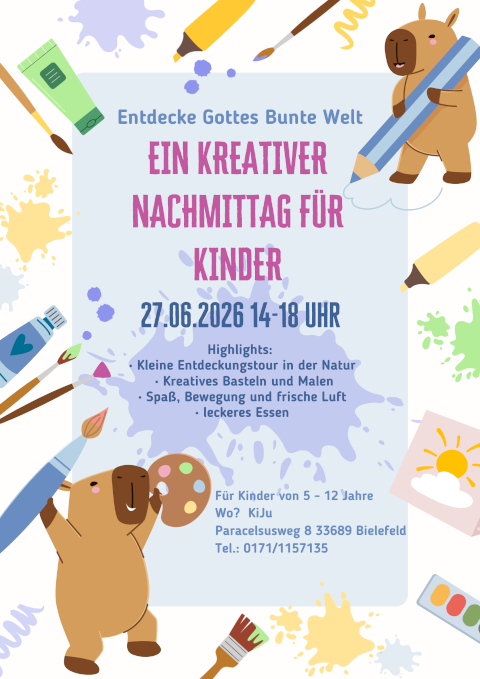 Einladungsplakat zum Kreativnachmittag f�r Kinder