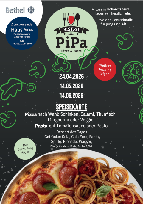 Einladungsplakat zum Bistro der KiJu Eckardtsheim