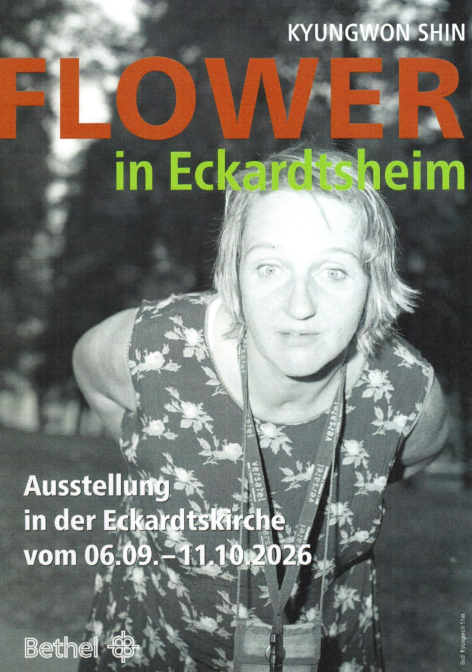 Plakat f�r die Kunstausstellung Flowers in der Eckardtskirche