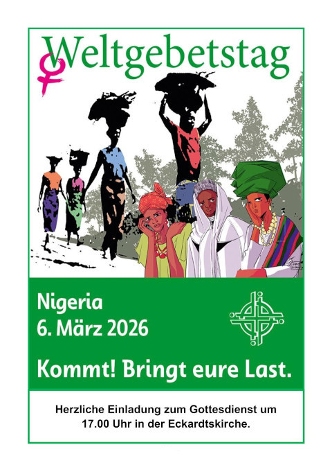 Einladungsplakat zum Gottesdienst  zum Weltgebetstag der Frauen am 6. M�rz