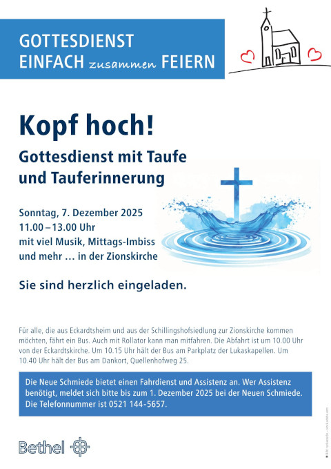 Einfach Gottesdienst feiern Einladungsplakat zum Gottesdienst in einfacher Sprache am 7. Dezember