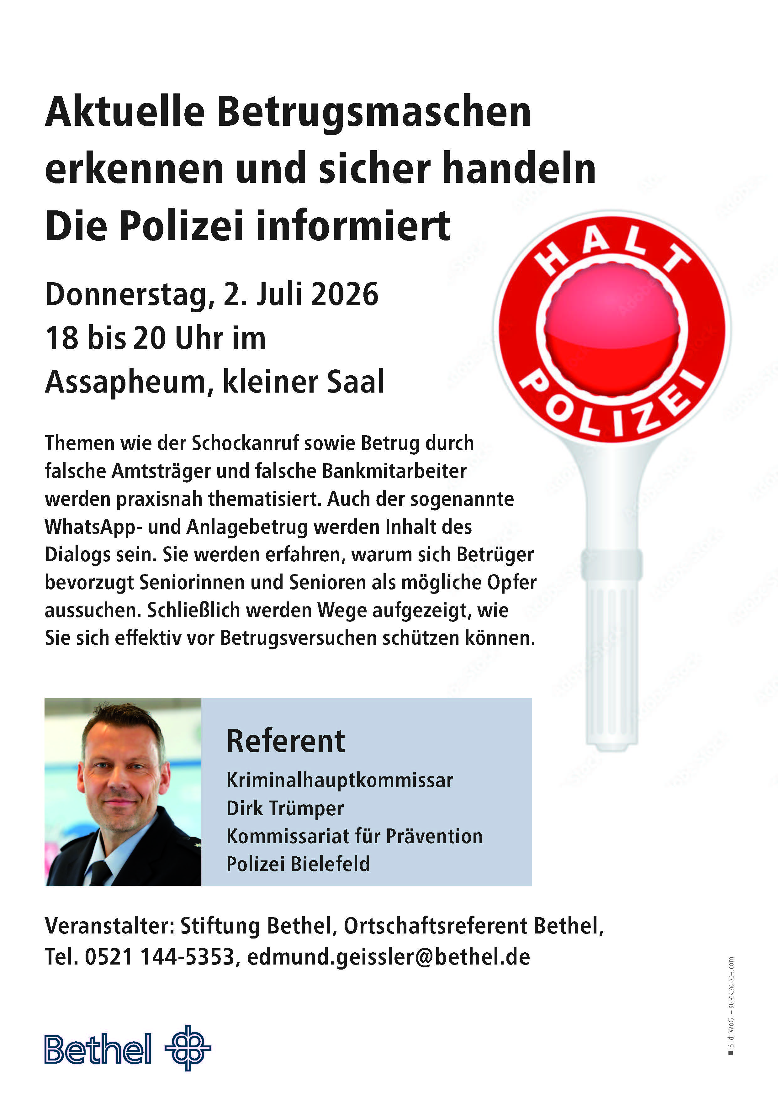 Die Polizei informiert - Aktuelle Betrugsmaschen