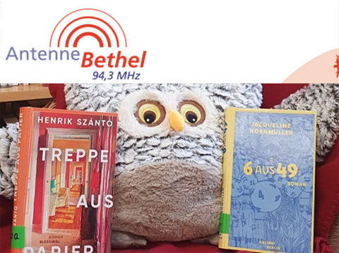 Buchtipp November Das Bild zeigt das Logo von Antenne Bethel und darunter zwei Bücher