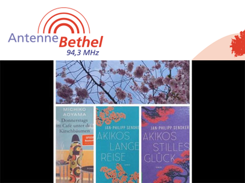 Das Bild zeigt das Logo von Antenne Bethel und darunter die Titelseiten von drei B�chern